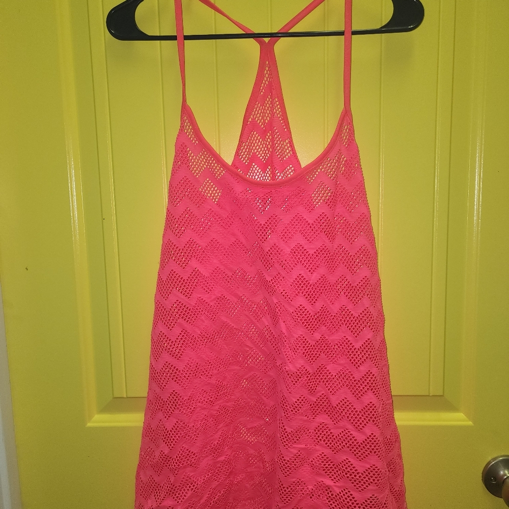 Pink swimsuit cover